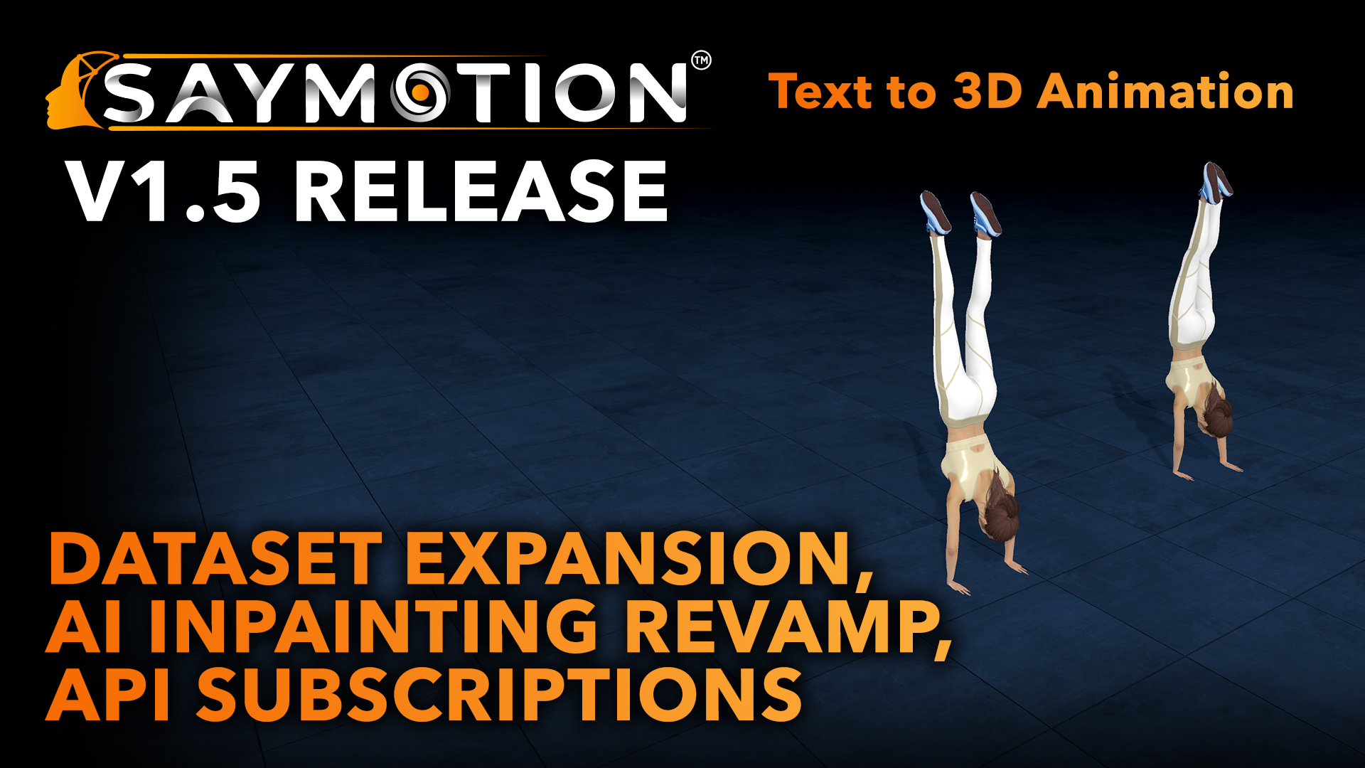 SayMotion V1.5 - AI Inpainting Revamp, Expanded Motion Library & API Subscriptions